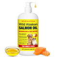Load image into Gallery viewer, WILD ALASKAN SALMON OIL FOR DOGS & CATS – 32oz BIG BOTTLE – 99.9% PURE FAT – OMEGA 3-6-9 EPA DHA – STOPS ITCHING, SHEDDING & HOT SPOTS IN DAYS – SKIN, COAT, HEART, BRAIN, JOINTS & IMMUNITY – ALL NATURAL – NO FILLERS – VET APPROVED