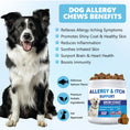 Load image into Gallery viewer, Allergy Chews for Dogs – Ultimate Itch Relief for Skin Allergies, Licking Paws, Hot Spots, Itchy Ears & Seasonal Allergies – Colostrum + Salmon Oil + Probiotics + Omega-3 – Vet-Formulated Anti-Itch Bites – All Breeds & Ages, Salmon Flavor, 200 Count
