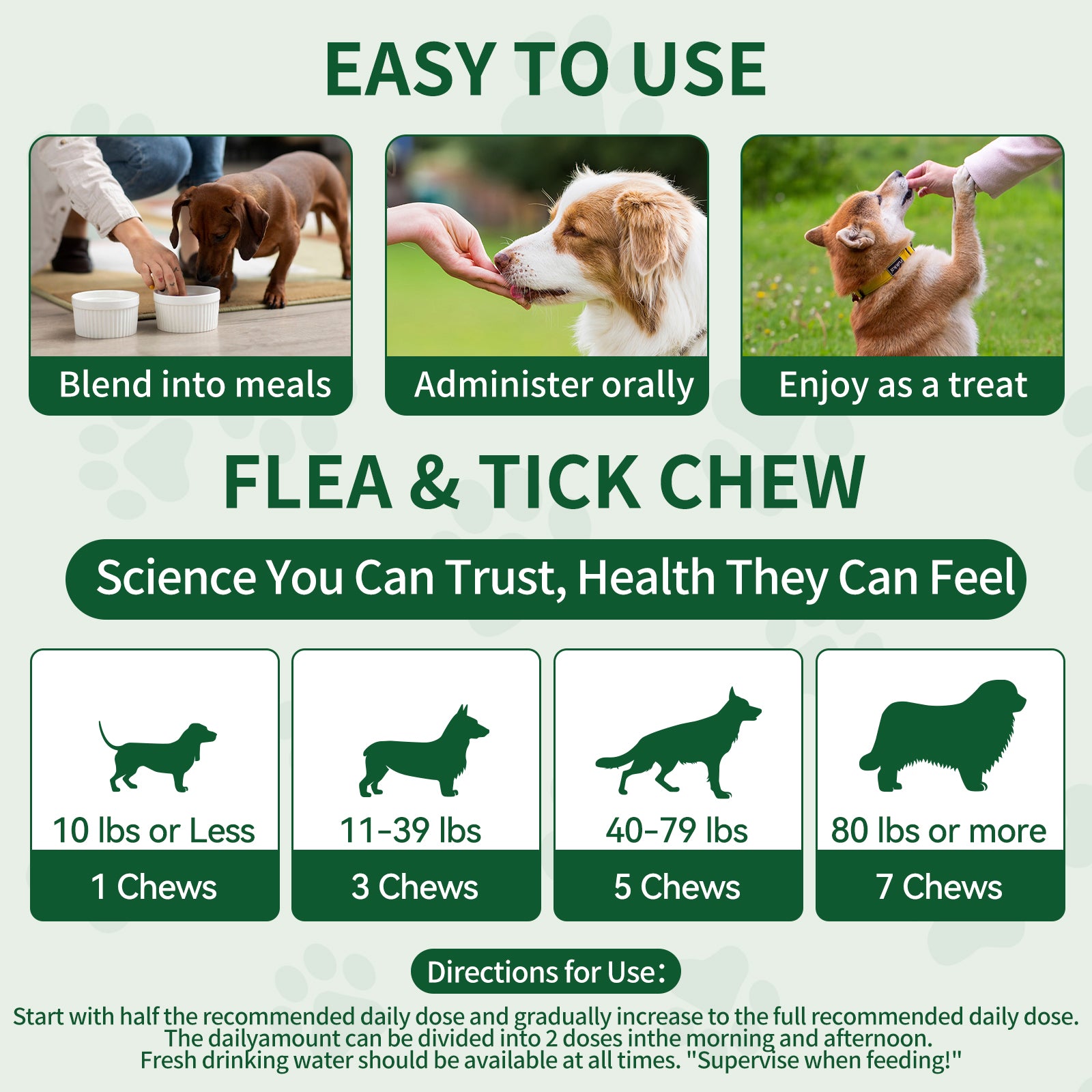 FLEA & TICK KILLER CHEWS FOR DOGS – NO HARSH CHEMICALS, NO COLLARS, NO MESS! Natural 6-in-1 Defense Against Fleas, Ticks, Mosquitoes, Mites & Lice – Promotes Healthy Skin & Shiny Coat – 200 Chicken Soft Chews – All Breeds & Ages